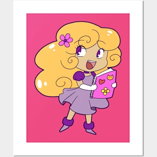 Curly Blonde Girl Posters and Art